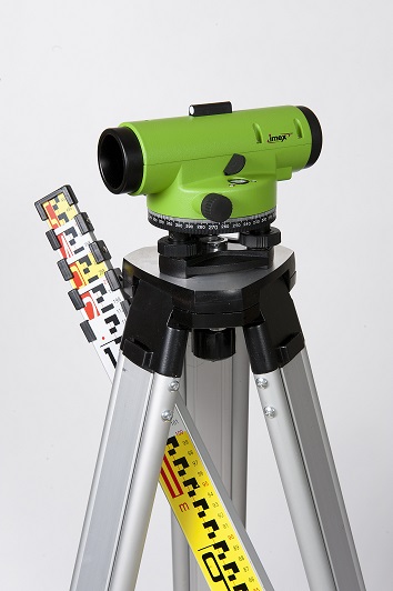 IMEX AUTOLEVEL 32 'DUMPY' LEVEL + ALUMINIUM TRIPOD & 5M STAFF